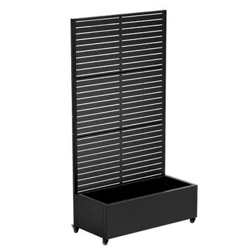 Plantenbak met privacyscherm Nodepp 190x82x38 cm zwart casa., Verzenden, Nieuw