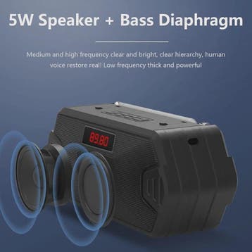 Draagbare Bluetooth Speaker met FM Radio - Hifi Geluid & Kra, Verzenden, Nieuw