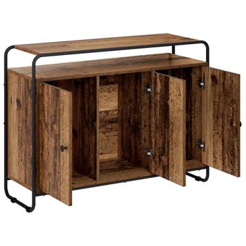 vidaXL Dressoir Oud hout 102 x 35 x 75 cm Bewerkt hout, Verzenden, Nieuw, Overige houtsoorten, Minder dan 50 cm