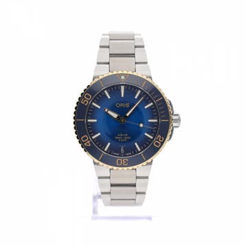 Oris Aquis Date 5-Days Cal. 400; 18k. Goud/Staal Heren..., Overige merken, Polshorloge, Overige materialen, Ophalen of Verzenden