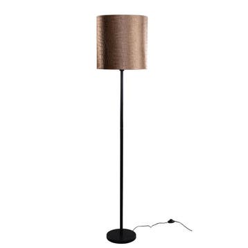 Vloerlamp zwart met velours kap krokodil 40cm - Simplo, Verzenden, Nieuw, Classic-antique