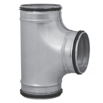 T-stuk 90º met afdichtingsrubber Ø 100mm - Ø 100mm - Ø 100mm, Verzenden, Nieuw