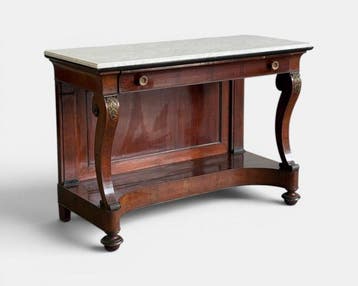 Credenza - Hout, Marmer, Brons - Carlo X
