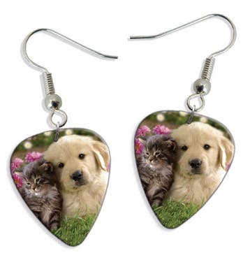 Plectrum ketting of sleutelhanger van een puppy en kitten, Ophalen of Verzenden, Nieuw