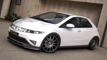 Voorspoiler Honda Civic MK8 (Preface) Glanzend Zwart, Ophalen of Verzenden, Nieuw