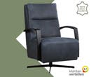 Leren draaifauteuil Central - Kenia Denim (blauw), Nieuw, Ophalen of Verzenden, 75 tot 100 cm, Industrieel, Modern