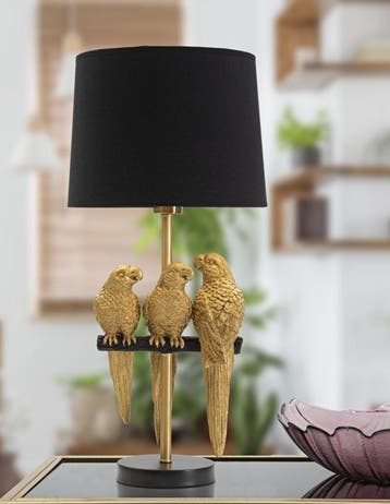 TAFELLAMP PAPEGAAIEN CM Ø 30X62,5, Ophalen of Verzenden, Nieuw