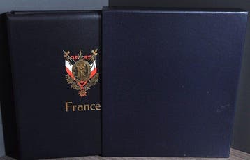 Accessoires Frankrijk - Een leeg luxe DAVO album met, Gestempeld