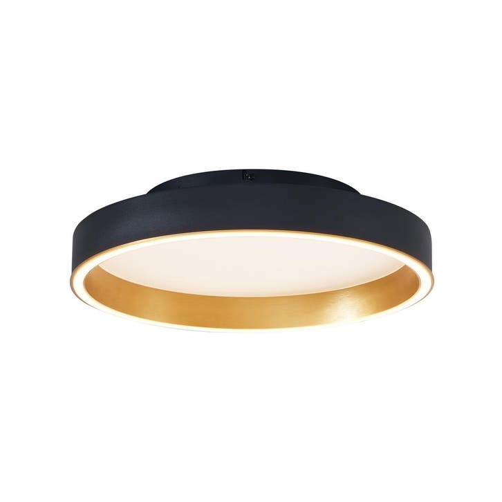 Design plafondlamp zwart met goud 40cm incl. LED 3-way, Huis en Inrichting, Lampen | Plafondlampen, Nieuw, Verzenden