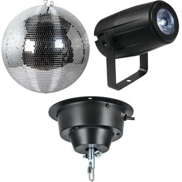 Ayra DanceFX MB50-5x5 spiegelbol 50 cm met motor en RGBW, Verzenden, Nieuw