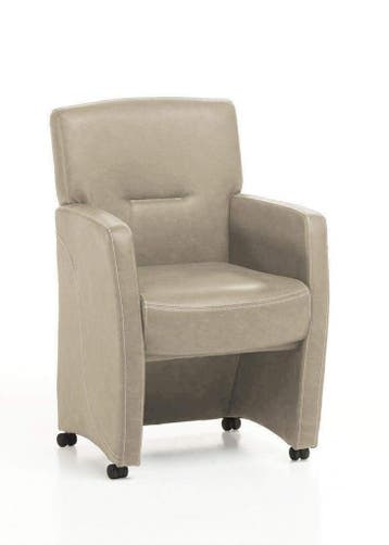 Eetkamerstoel Cindy - eetkamerstoelen - Beige, Nieuw, Stof