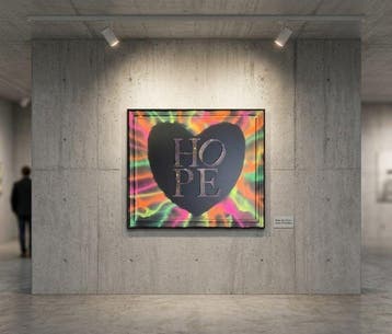 LURNC LXX - Neon Pulse & Black Heart -Hope 3D Unikat