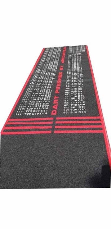 ABC Darts – Dartmat FINISH XXL antracite - 80 x 300 cm, Ophalen of Verzenden, Nieuw, Overige typen