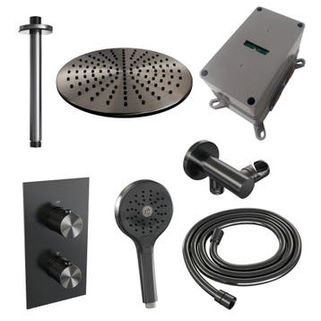 Brauer Gunmetal Carving Thermostatische Regendoucheset, Ophalen of Verzenden, Nieuw
