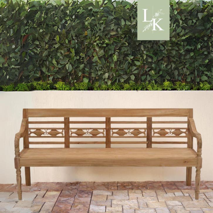 Landelijke klassieke tuinbank - Cardiff teakhout, Tuin en Terras, Tuinbanken, Nieuw, Teakhout