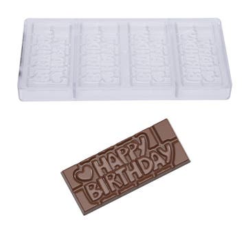 Chocolademal Chocolate World Tablet Happy Birthday (4x), Verzenden, Nieuw
