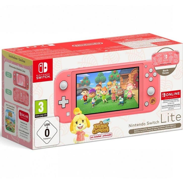 Nintendo Switch Lite Console Starter Pack - Animal Crossing, Spelcomputers en Games, Spelcomputers | Overige, Zo goed als nieuw