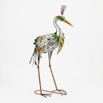 African Crowned Crane - Beeldje - Staal