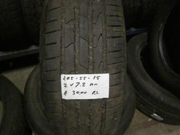 205 55 15 Hankook Ventus Prime 3 zomerbanden, Gebruikt, 15 inch, Band(en), Personenwagen