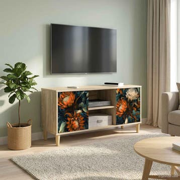 vidaXL Tv-meubel LOCHEM 102 x 33 x 50 cm Sonoma Bewerkt hout, Minder dan 50 cm, Verzenden, Nieuw, Minder dan 100 cm