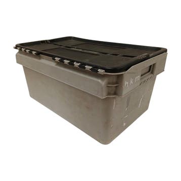 Distributiebak 45L, 600x400x275 mm, grijs/zwart, gebruikt -, Doe-het-zelf en Verbouw, Kratten en Dozen, Gebruikt, 40 tot 60 cm