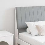 vidaXL Gestoffeerd hoofdbord Lichtgrijs 180 cm Massief, Verzenden, Nieuw, Wit, Hout