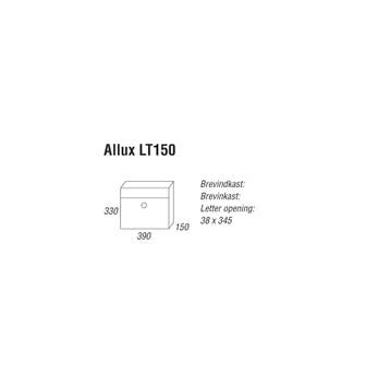 Allux LT150 wandbrievenbus staal - antraciet met grijze klep, Verzenden, Nieuw