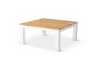 Suns Malmo aluminium loungetafel met teak blad 76 x 76 cm, Ophalen of Verzenden, Nieuw