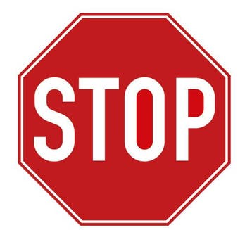 Premark thermoplastische markering, “stop” - bord - Wit &, Verzenden