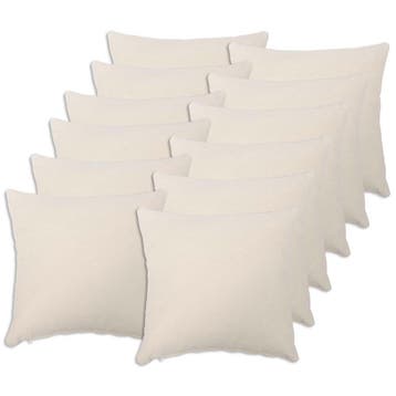 vidaXL Kussensloop 12 pcs HEERLEN Crèmekleurig 45 x 45 cm, Verzenden, Nieuw