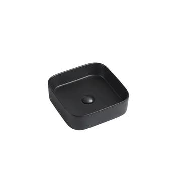 Wastafel Felice 37x37x11cm mat zwart inclusief afvoerplug, Verzenden, Nieuw