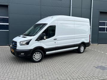 Ford E-Transit 350 L3H3 184 pk Direct leverbaar, Automaat, Gebruikt, Met garantie (alle), Wit
