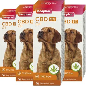 4x Beaphar Cbd-Olie Hond 5% 10 ml, Verzenden, Nieuw