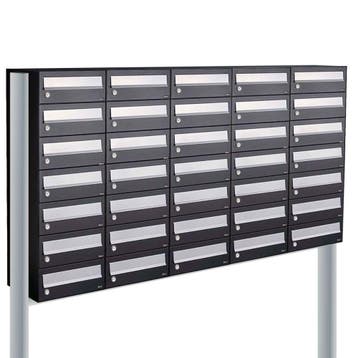 Brievenbusunit Hive set vrijstaand 5-breed, 7-hoog - zwart, Verzenden, Nieuw