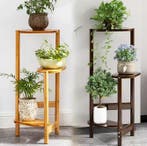 Hoek plantenrek bamboe 3-laags – hoog-laag displaymodel, Verzenden, Nieuw