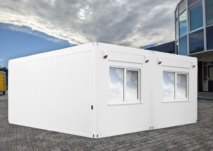 Kantoorunit 6x6 mtr geschakeld - 2 kopramen, Zakelijke goederen, Machines en Bouw | Keten en Containers, Ophalen of Verzenden
