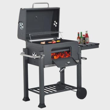 Stevige Houtskool Barbecue Grillwagen met Verstelbare Kolenl, Verzenden, Nieuw
