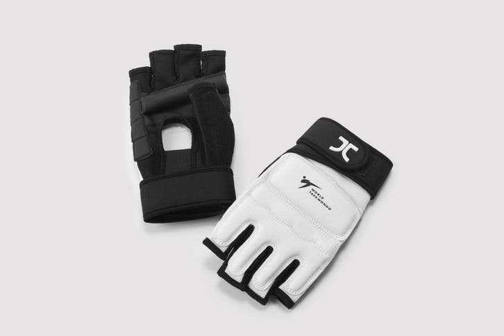 Taekwondo-handbeschermers JCalicu | WT | Wit (Maat: L), Sport en Fitness, Vechtsporten en Zelfverdediging, Vechtsportbescherming