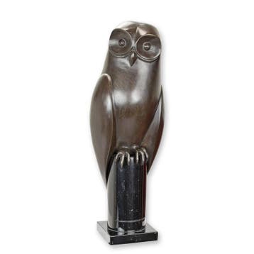 BRONZEN BEELD VAN EEN UIL hoogte 44 cm (Interieur), Verzenden, Nieuw