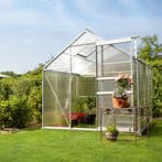 Broeikas van aluminium met fundering, uv-bestendig - transpa, Verzenden, Nieuw