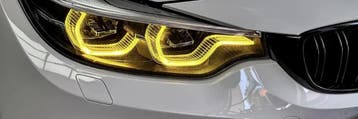 Dit betreft een set BMW 4 serie F32 F33 F36 gele CSL DRL, Verzenden
