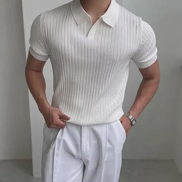 Herentrui Poloshirt Korte Mouw Gebreid - Zomer Casual Fashio, Verzenden, Nieuw