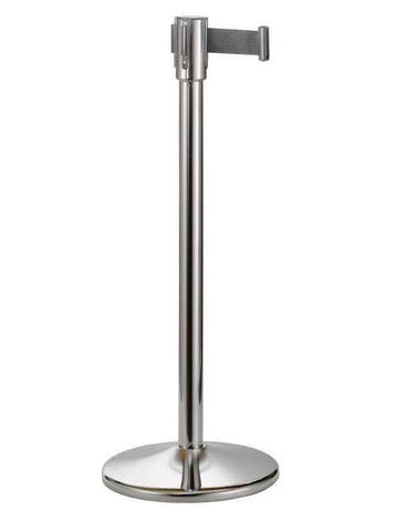 Afzetpaal RVS met afspanlint - 180 cm, Verzenden, Nieuw in verpakking
