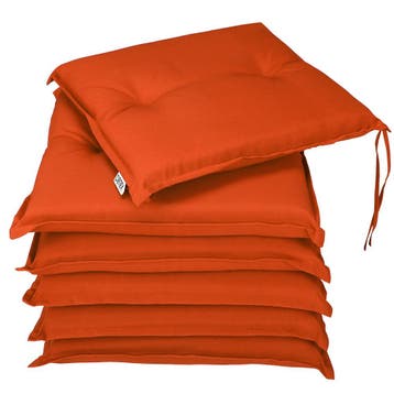 Zitkussens Boston 6 stuks Oranje 43x39x5cm (Stoelen), Verzenden, Nieuw