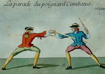 Pierre Jacques François Girard - Fencing. Hand-colored,