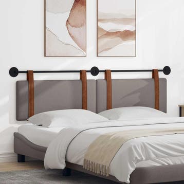 vidaXL Hangend hoofdbord Taupe Antiek PU, Verzenden, Nieuw, Overige materialen
