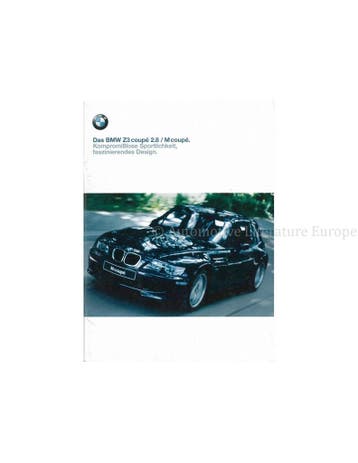 1999 BMW Z3 COUPÉ | M COUPE BROCHURE DUITS, Nieuw, BMW, Author