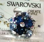 Swarovski - Beeldje - Swarovski blue crystal brooch with