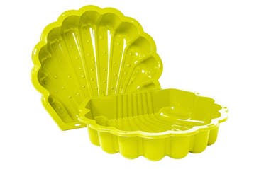 Schelp zandbak geel met deksel - SwingKing waterdicht zan..., Ophalen of Verzenden, Nieuw