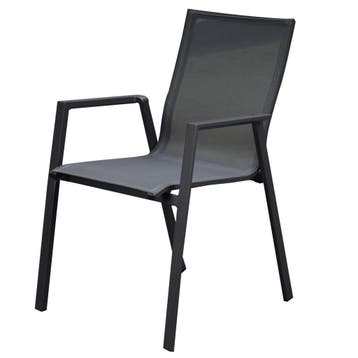 Set van 6 New Valley stapelbare tuinstoelen antraciet, Tuin en Terras, Ophalen of Verzenden, Nieuw